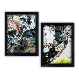 Wallity Cuadro Decorativo Enmarcado Multicolor (Set de 2 piezas, 35 x 45 cm)